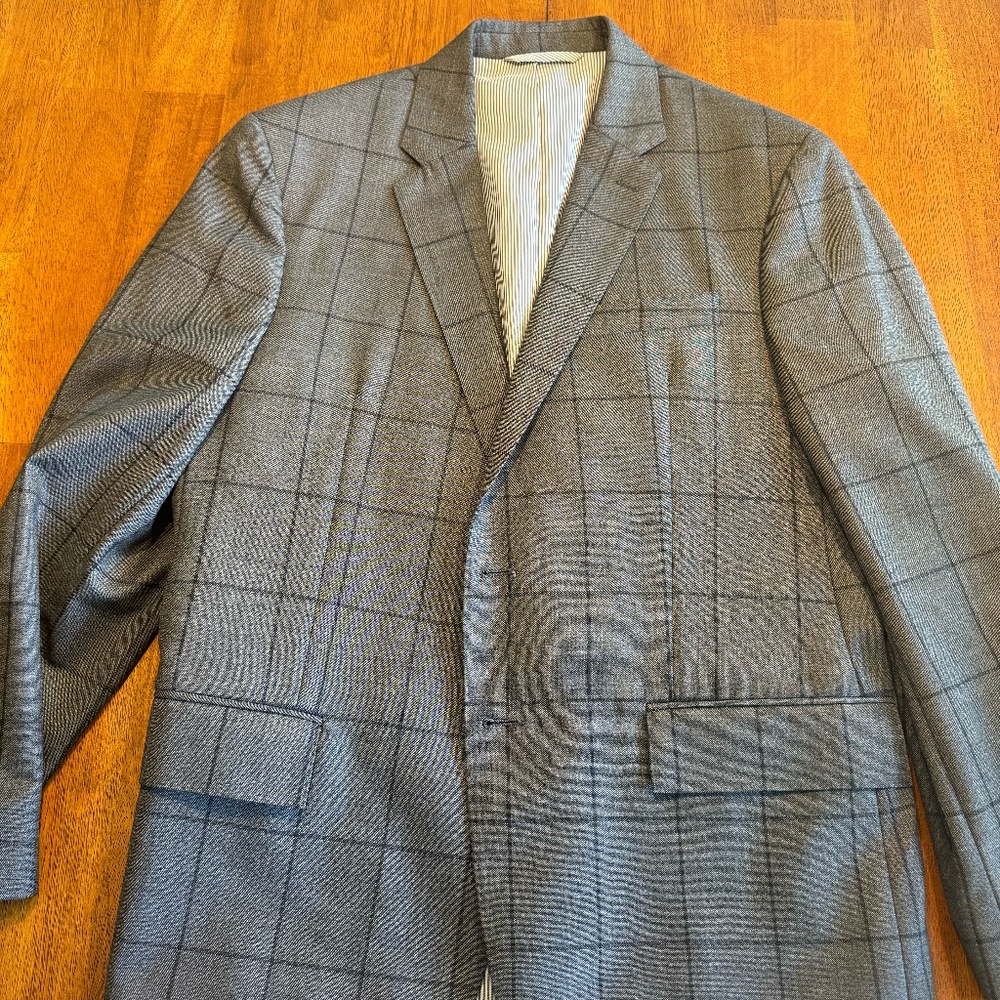 COPY - Todd Snyder Mayfair Suit Jacket in Grey Window Pane Size 42